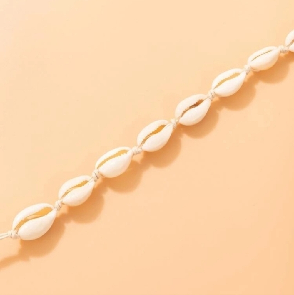 Gorgeous White Puka Shell Anklet -Y2K - Picture 3 of 5